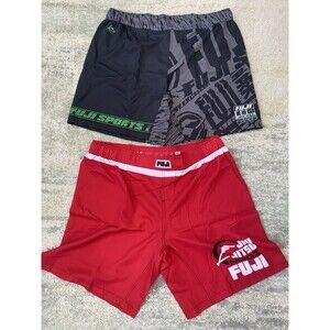 Fuji Size 42" Everyday Grappling Red & High Impact Lightweight Shorts Black Gray
